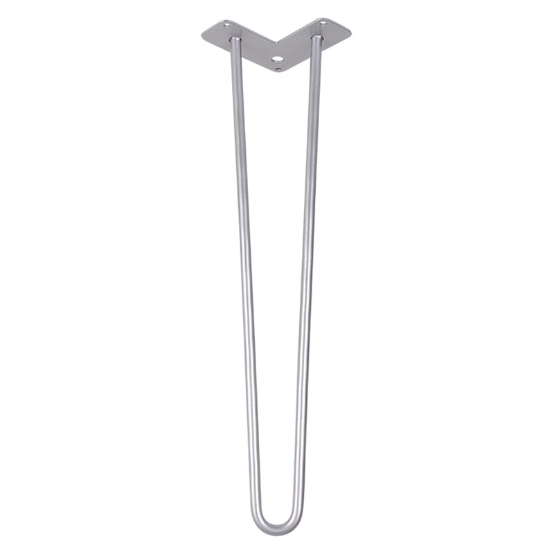 Ножка мебельная HAIRPIN Leg 2ROD Big h55см, серебряная Ножка мебельная HAIRPIN Leg 2ROD Big h55см, серебряная