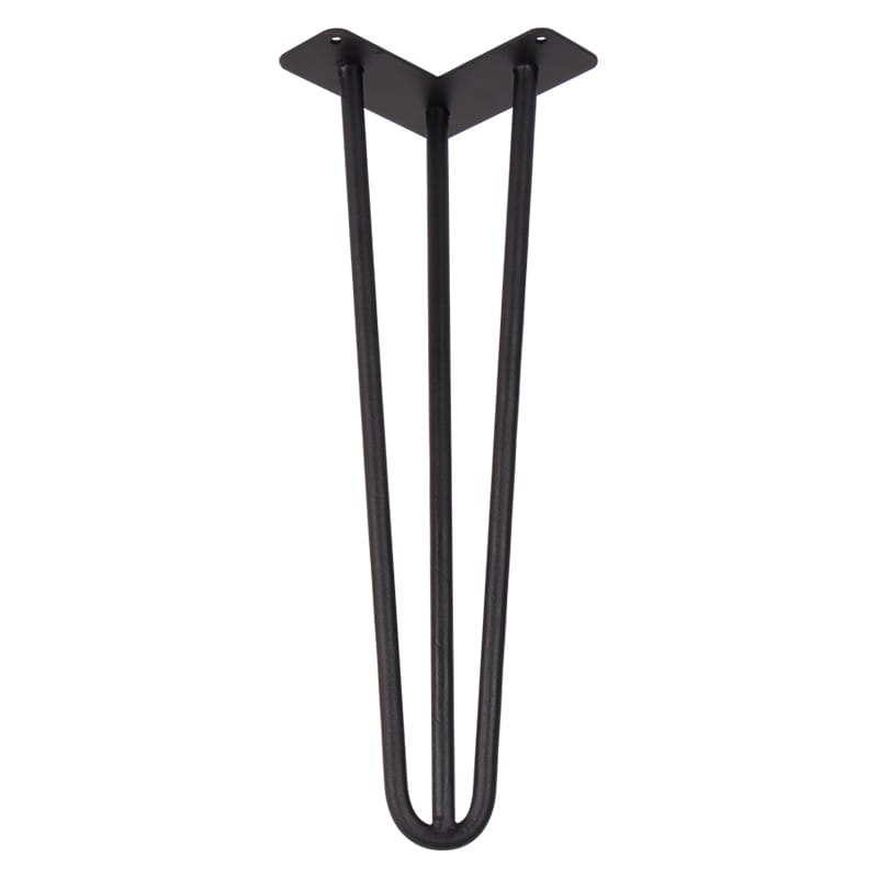 Ножка мебельная HAIRPIN Leg 3ROD Small h41см, черная структурная Ножка мебельная HAIRPIN Leg 3ROD Small h41см, черная структурная