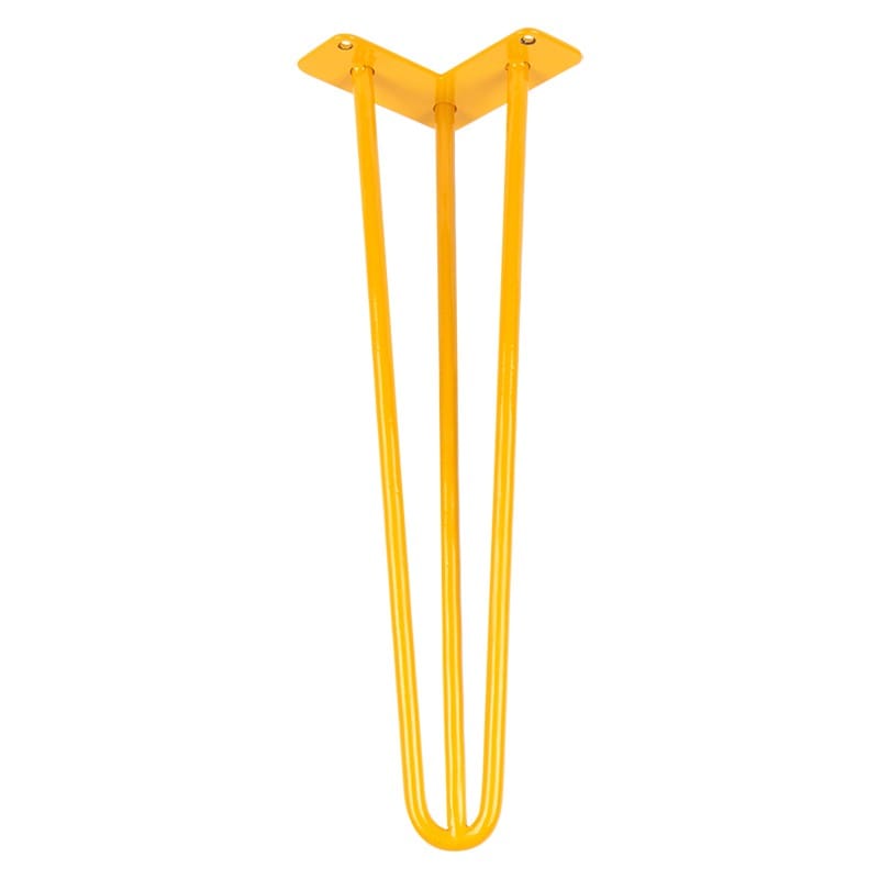 Ножка мебельная HAIRPIN Leg 3ROD Small h46см, желтая Ножка мебельная HAIRPIN Leg 3ROD Small h46см, желтая