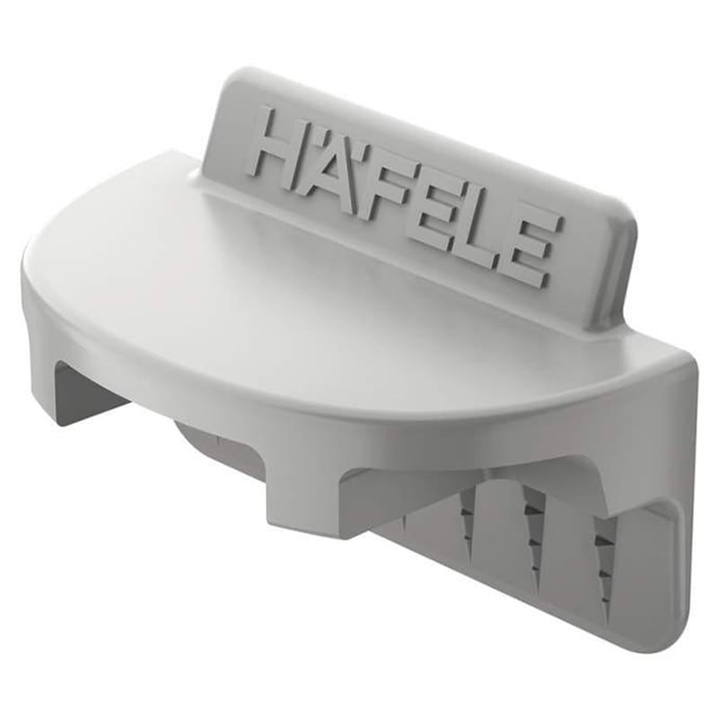 Фиксатор задней стенки пластмаса, цвет серый, Hafele (260.09.560) Фиксатор задней стенки пластмаса, цвет серый, Hafele (260.09.560)