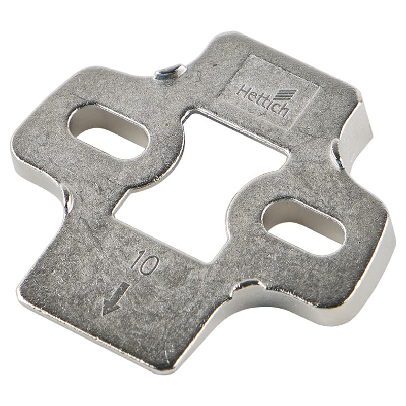 Клинообразная планка 10° для монтажных планок Sensys, цинк (9072534) Hettich