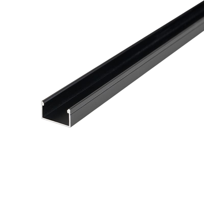 Профиль для LED-ленты, НАКЛАДНОЙ, L = 2м, алюминий, анодир. черный Профиль для LED-ленты, НАКЛАДНОЙ, L = 2м, алюминий, анодир. черный