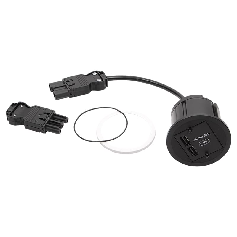 PIX розеточний блок, 1xUSB-модуль подвійний