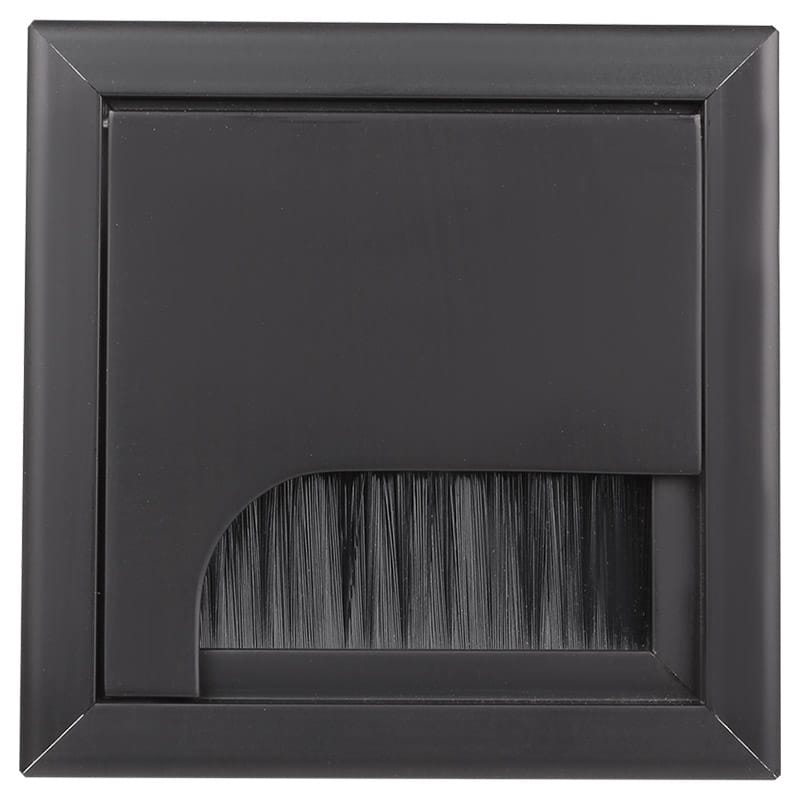 Заглушка для проводов "RUMBA", 80X80X24мм, алюминий , черный, Siso
