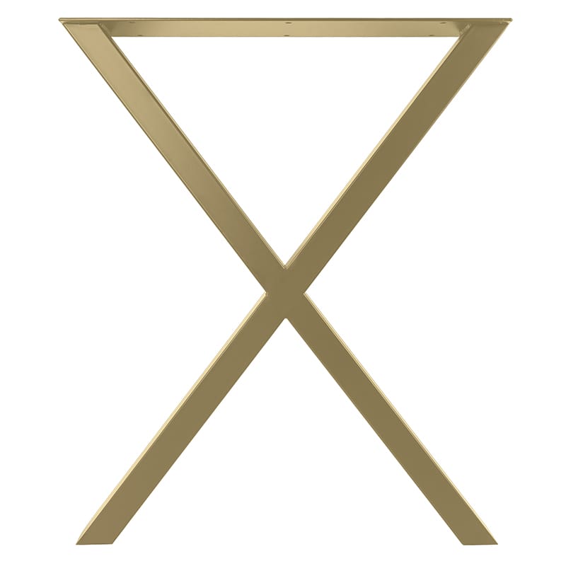 Опора для столу X, 600х80мм, h=725мм, золото