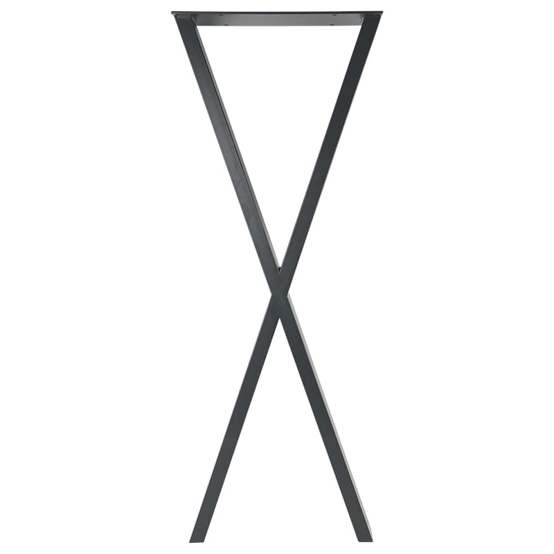 Опора для столу X бар, 400х60мм, h = 1100мм, антрацит Ral 7016 (Муар)