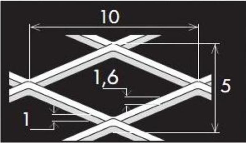 Просічно-витяжний лист 10/5x1,6x1