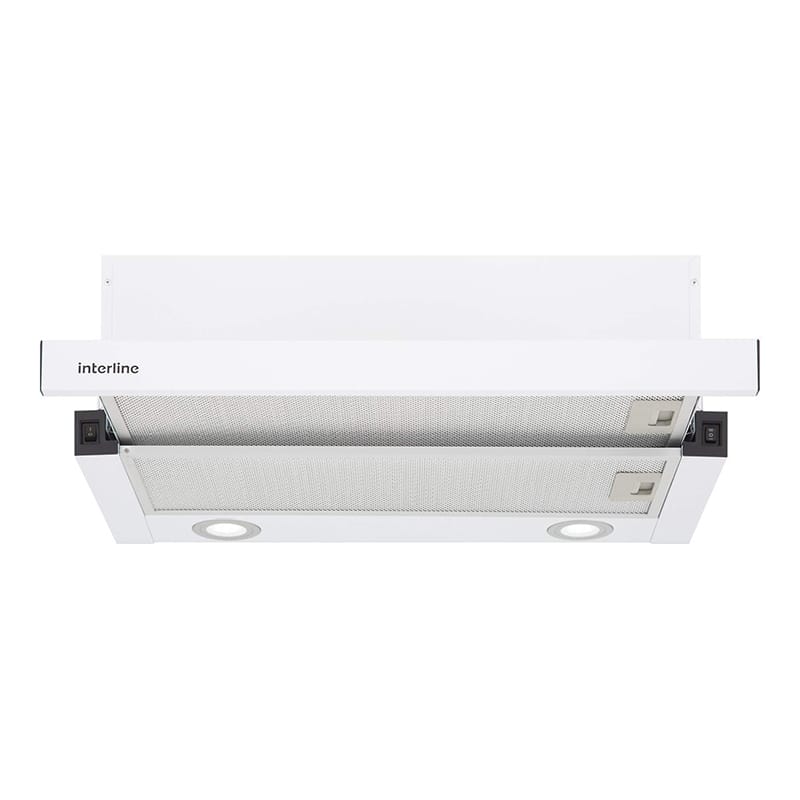 Вытяжка телескопическая SLIM WH A/60/2/T 600мм белая INTERLINE Вытяжка телескопическая SLIM WH A/60/2/T 600мм белая INTERLINE