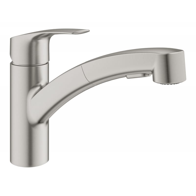 Смеситель Via, супер сталь Grohe (30406DC0) Смеситель Via, супер сталь Grohe (30406DC0)