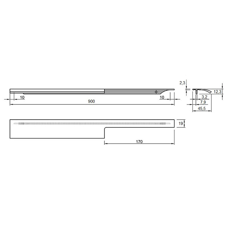 Ручка Ferro Fiori M 0013.900 белый гладкий