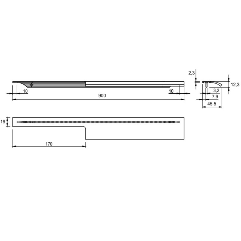 Ручка Ferro Fiori M 0018.900 белый гладкий