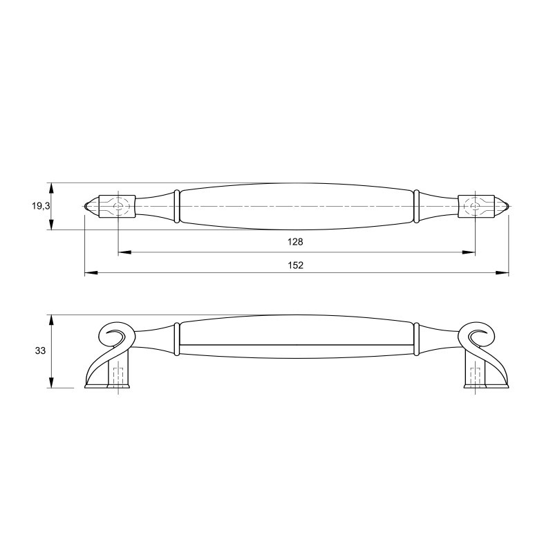 Ручка Ferro Fiori CR 9001.128 черный матовый|белый
