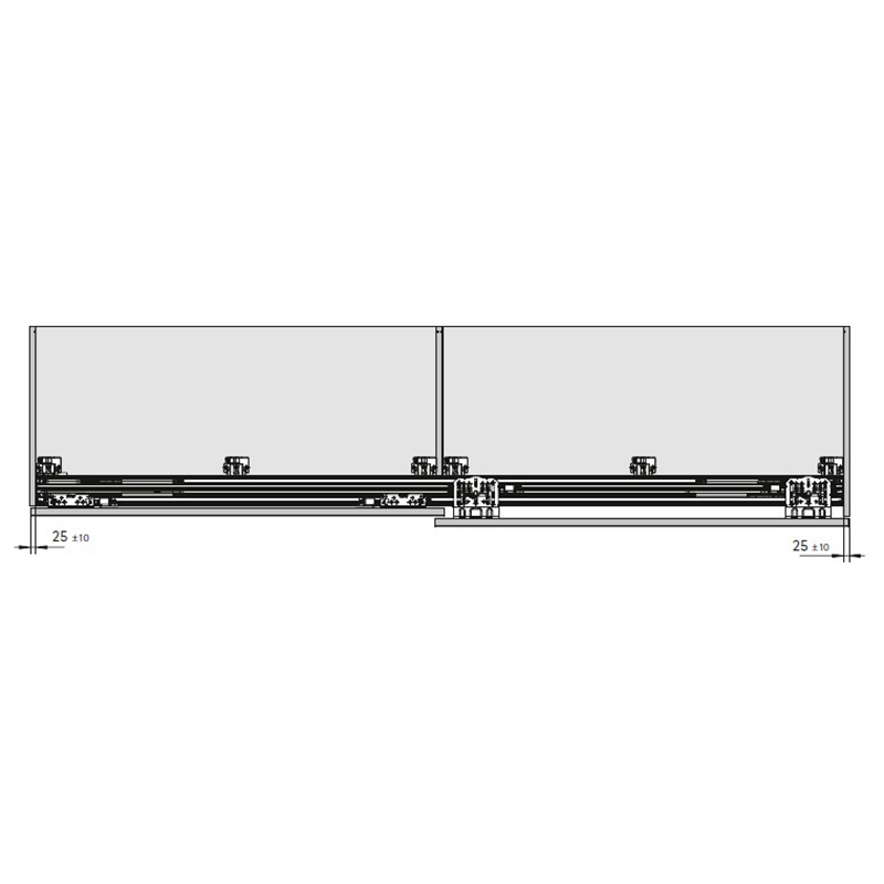 Комплект TopLine XL v2.0 на 3 двери (до 80кг 22-30мм) з доводчиками в обидва боки
