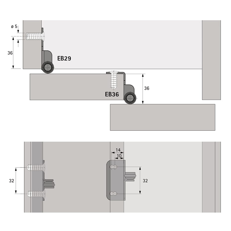 К-т TopLine L v2.0 2 двері з доводчиками в обидва боки передні двері праворуч (50кг 18-30мм) L=2300м