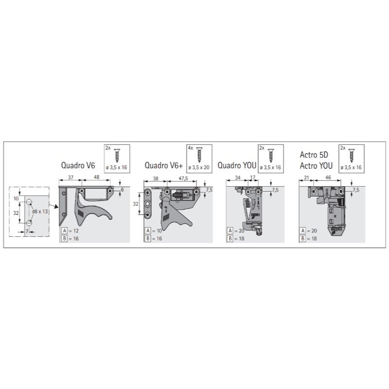 Фиксатор выдвижной полки для Actro 5D/Actro YOU / Quadro YOU