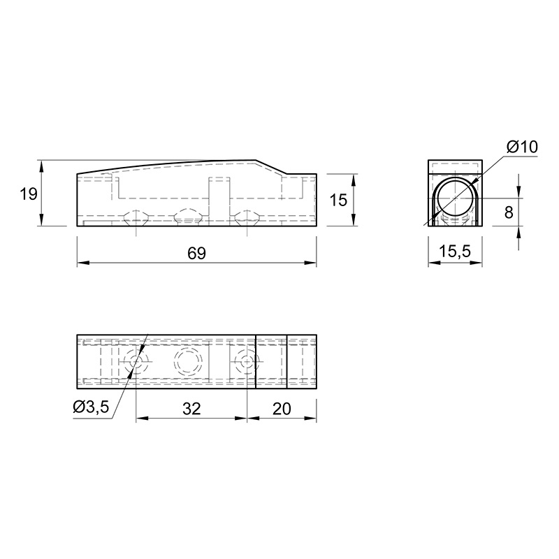 Дизайнерський адаптер для P2O Magnet, PIN, нікель, накладний (9089633) Hettich