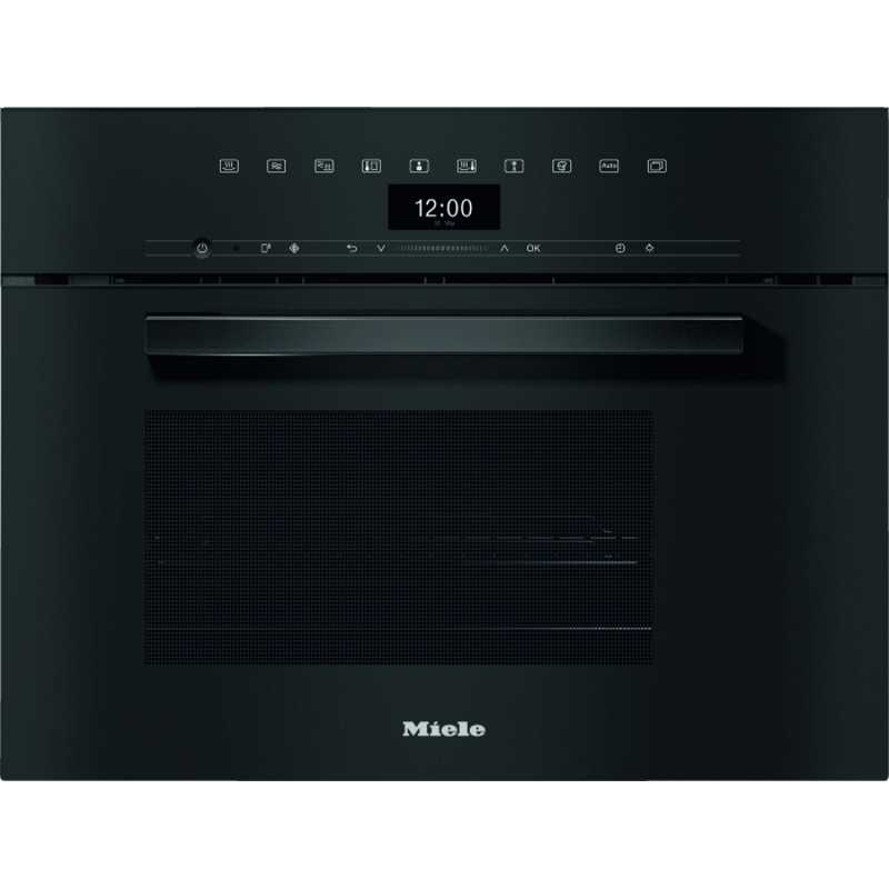 Встраиваемая комби-пароварка с СВЧ, 45 см DGM 7440 OBSW черный обсидиан Miele