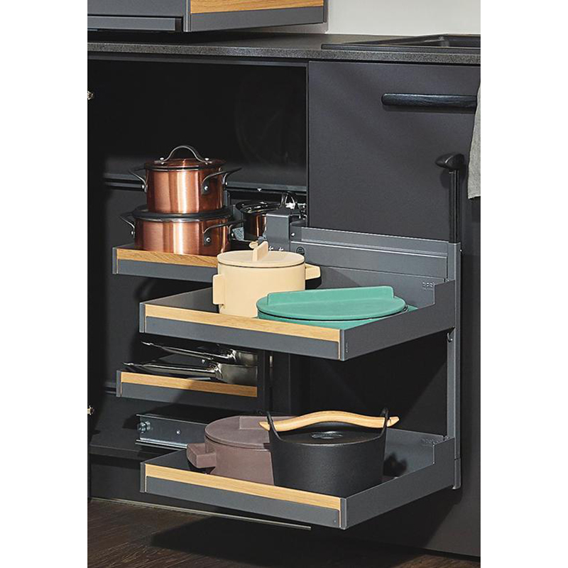 Magic Corner Comfort Liro z drewnem 900/ 450/ prawy/ antracyt