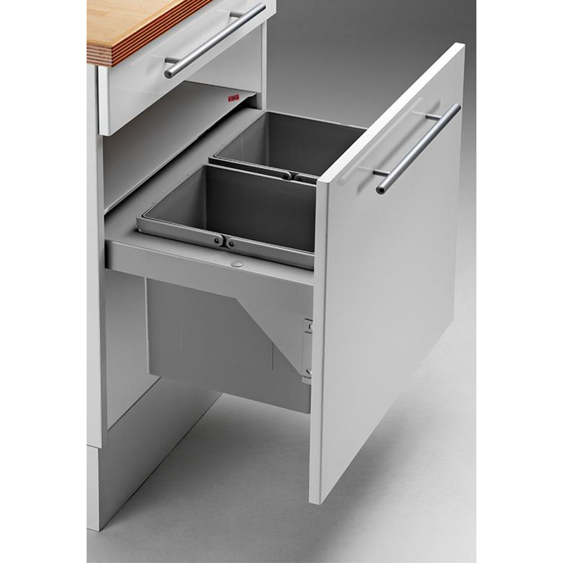 PULLBOY SOFT 600/ gł. 410/ 2x17, kosz do segregacji odpadów