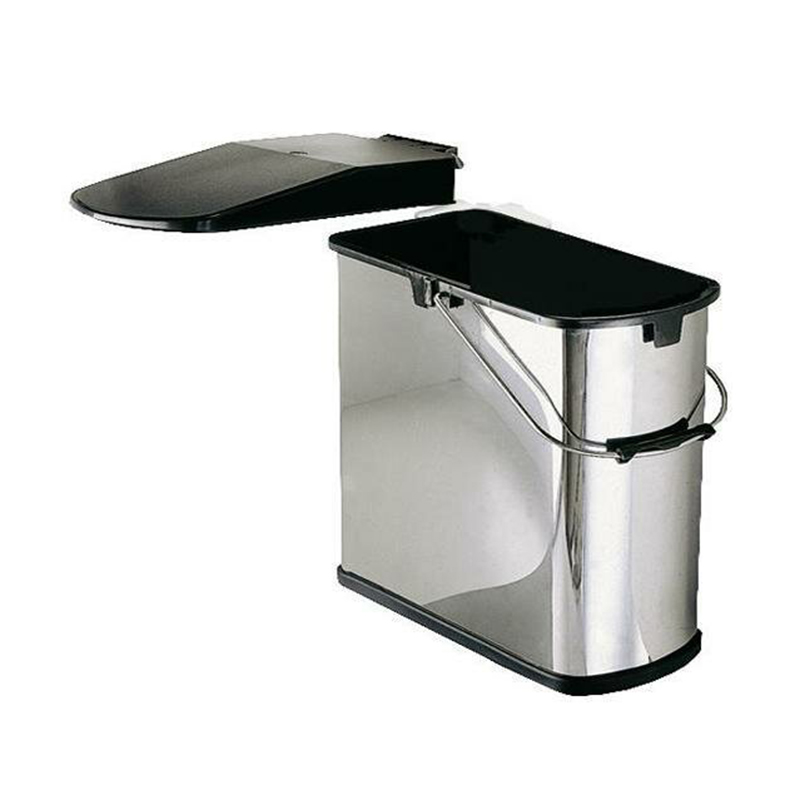 STABILO INOX 450/ gł. 210/ 19, kosz na śmieci do zabudowy z wyciąganym wiaderkiem STABILO INOX 450/ gł. 210/ 19, kosz na śmieci do zabudowy z wyciąganym wiaderkiem