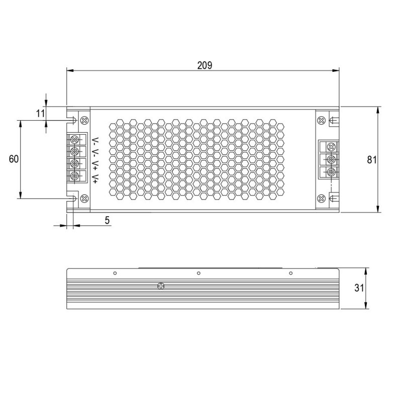 Блок живлення для LED, 250W, 24V, IP20, метал. корпус Блок живлення для LED, 250W, 24V, IP20, метал. корпус