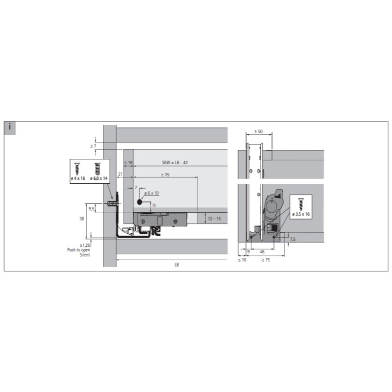 Направляюча Actro YOU L=300 (40 кг), ліва (9318171) Hettich Направляюча Actro YOU L=300 (40 кг), ліва (9318171) Hettich