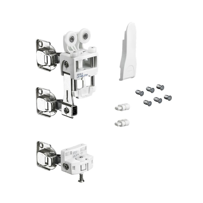 WingLine L, Zestaw elementu jezdnego z dolnym prowadzeniem, bez automatyki zamykania, 25 kg, biały, lewy (9278601) Hettich WingLine L, Zestaw elementu jezdnego z dolnym prowadzeniem, bez automatyki zamykania, 25 kg, biały, lewy (9278601) Hettich