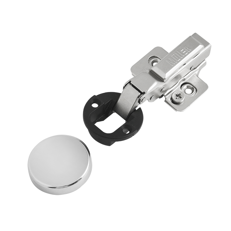 Завіса для скла, Clip-On, 105°, напівнакладна, з дотягувачем, нікель, 3D Muller Profi Line Завіса для скла, Clip-On, 105°, напівнакладна, з дотягувачем, нікель, 3D Muller Profi Line