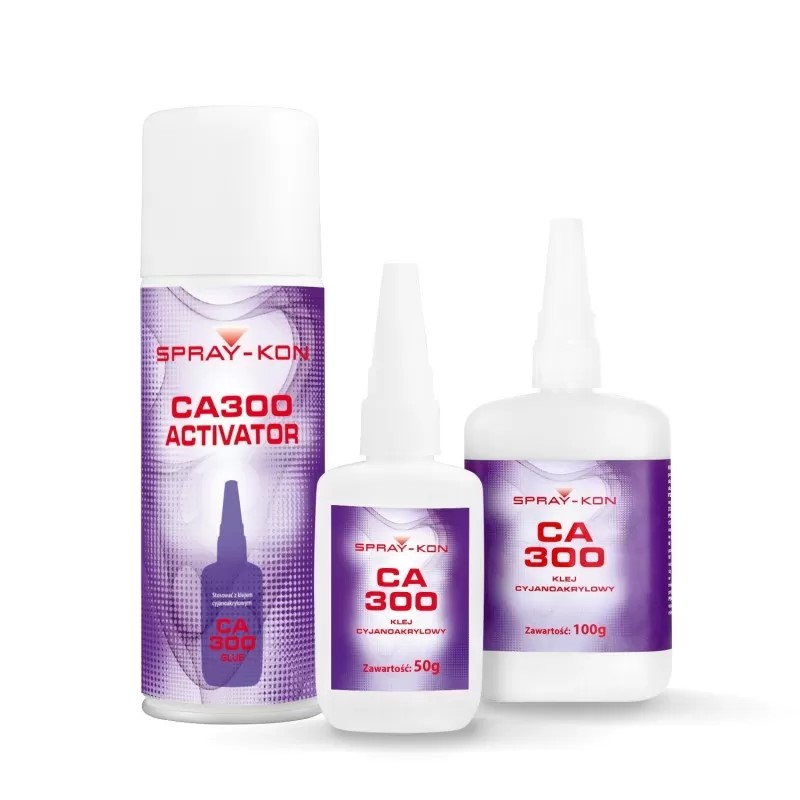 Клей ціаноакрилатний SPRAY-KON CA300, набір (активатор 300ml+клей 50ml)