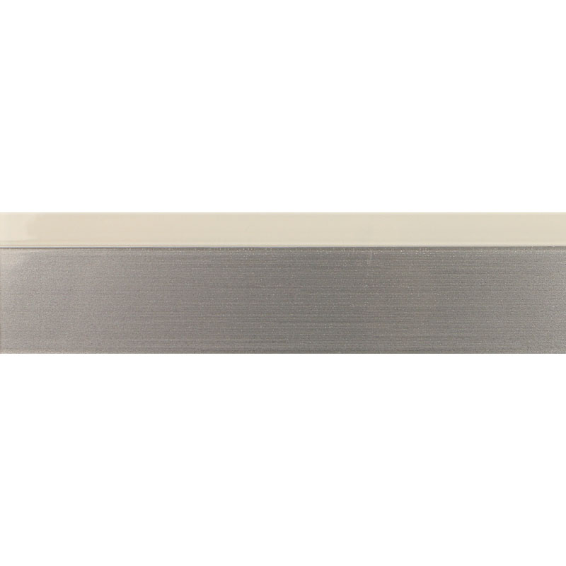 1636E Крайка ПММА Visions V-Nut Крем/Нержавійка 23х1мм (100 м.п.) REHAU