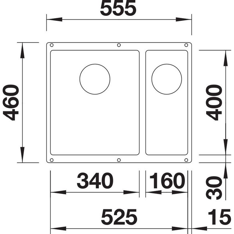 Мийка SUBLINE 340/160-U SILGRANIT (мпс) темна скеля BLANCO (527814) Мийка SUBLINE 340/160-U SILGRANIT (мпс) темна скеля BLANCO (527814)