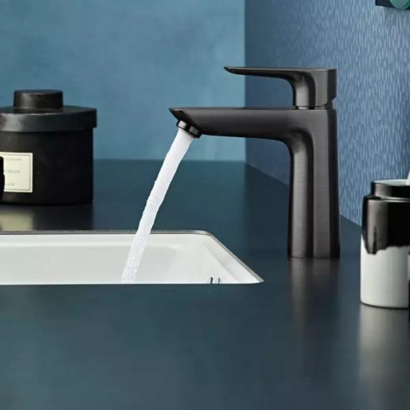Змішувач для умивальника Talis E 110 з донним клапаном pop-up Brushed Black Chrome Hansgrohe (71710340)