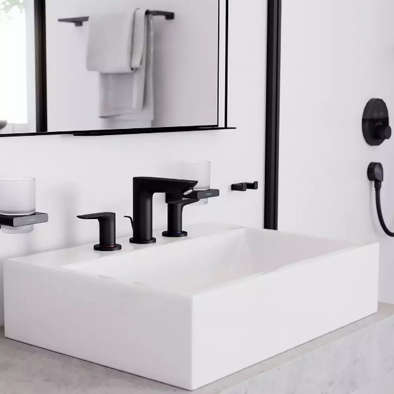 Змішувач для умивальника Talis E на 3 отвори Matt Black Hansgrohe (71733670) Змішувач для умивальника Talis E на 3 отвори Matt Black Hansgrohe (71733670)