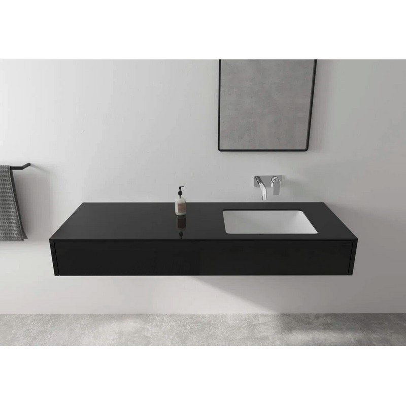 Змішувач для умивальника настінний Vernis Shape 205 мм Matt Black Hansgrohe (71578670)
