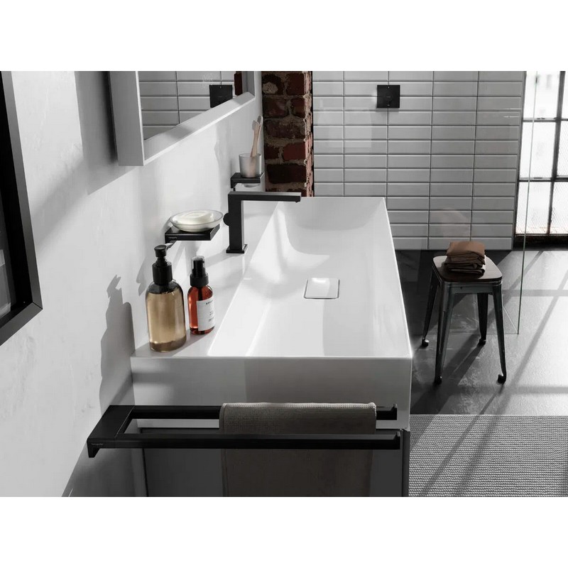 Змішувач для умивальника Tecturis E 110 Fine CoolStart без донного клапана Matt Black Hansgrohe (73021670) Змішувач для умивальника Tecturis E 110 Fine CoolStart без донного клапана Matt Black Hansgrohe (73021670)