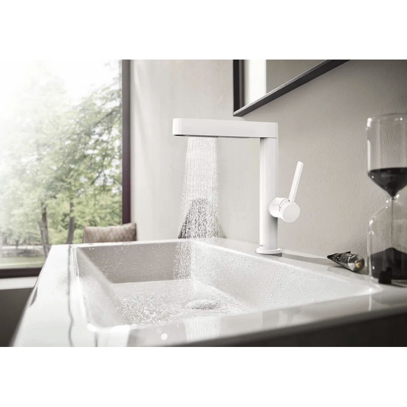 Змішувач для умивальника Finoris 230 з 2JET та push-open, Matt White Hansgrohe (76063700) Змішувач для умивальника Finoris 230 з 2JET та push-open, Matt White Hansgrohe (76063700)