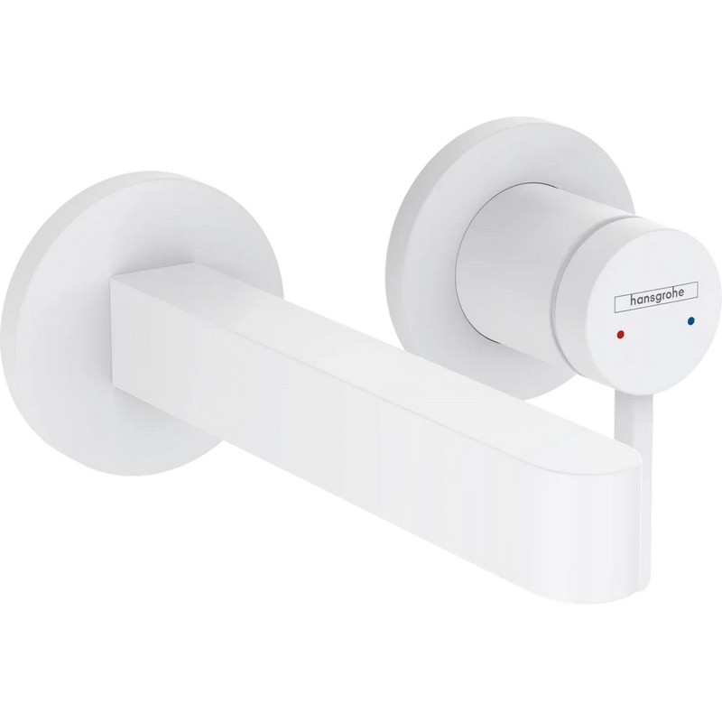 Змішувач для умивальника настінний Finoris, Matt White Hansgrohe (76051700)