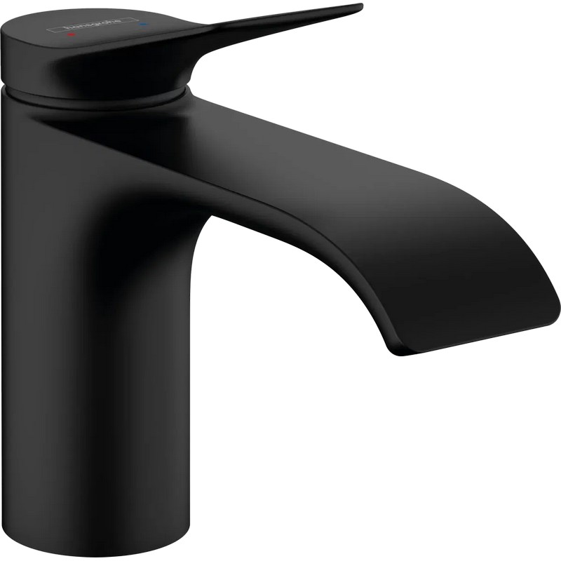 Змішувач для умивальника Vivenis 80 з донним клапаном pop-up Matt Black Hansgrohe (75010670)