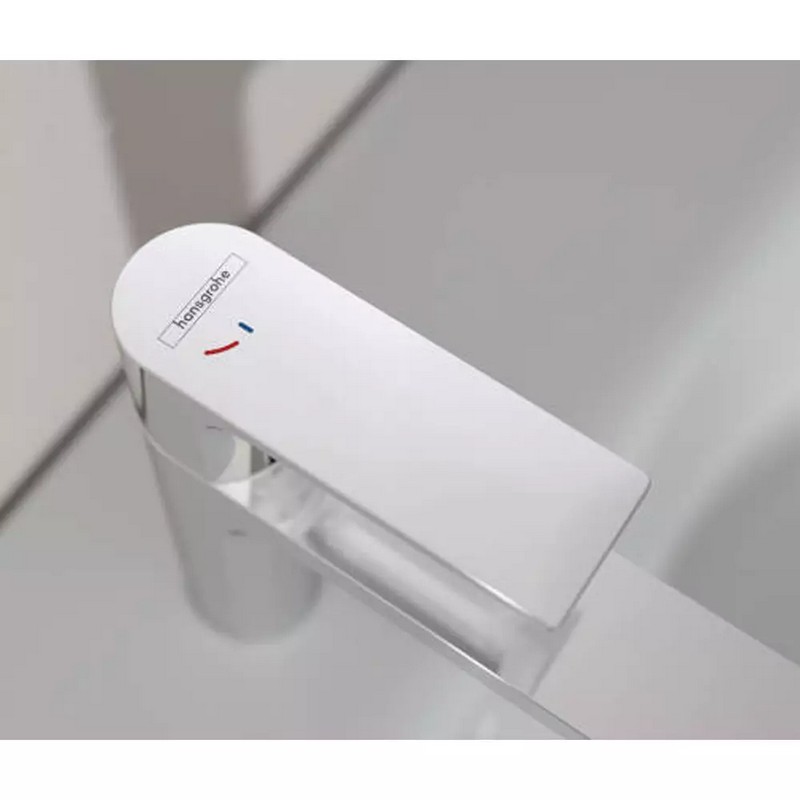 Змішувач Rebris E 80 Coolstart EcoSmart+ для умивальника з д/в pop-up Chrome Hansgrohe (72587000)
