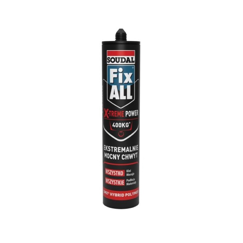 Клей монтажнй Fix All X-treme Power, гібридний полімер, білий, Soudal, 290 ml Клей монтажнй Fix All X-treme Power, гібридний полімер, білий, Soudal, 290 ml