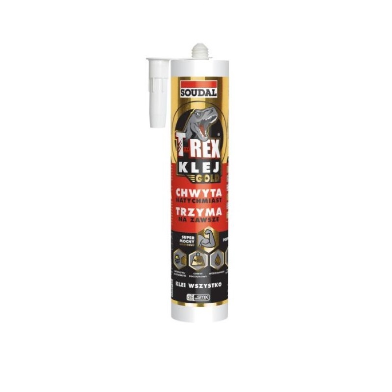 Клей монтажнй T-REX GOLD, гібридний полімер, білий, Soudal, 290 ml Клей монтажнй T-REX GOLD, гібридний полімер, білий, Soudal, 290 ml