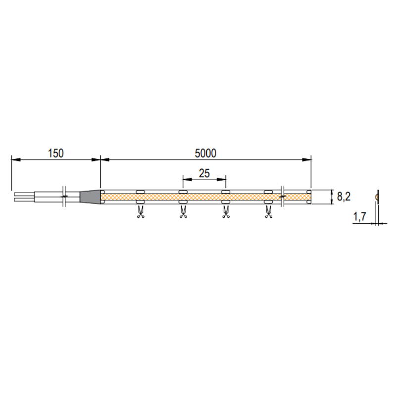 LED-стрічка COB, 480 LEDs/m, 10W, 12V, IP65, тепле світло, 3000К LED-стрічка COB, 480 LEDs/m, 10W, 12V, IP65, тепле світло, 3000К