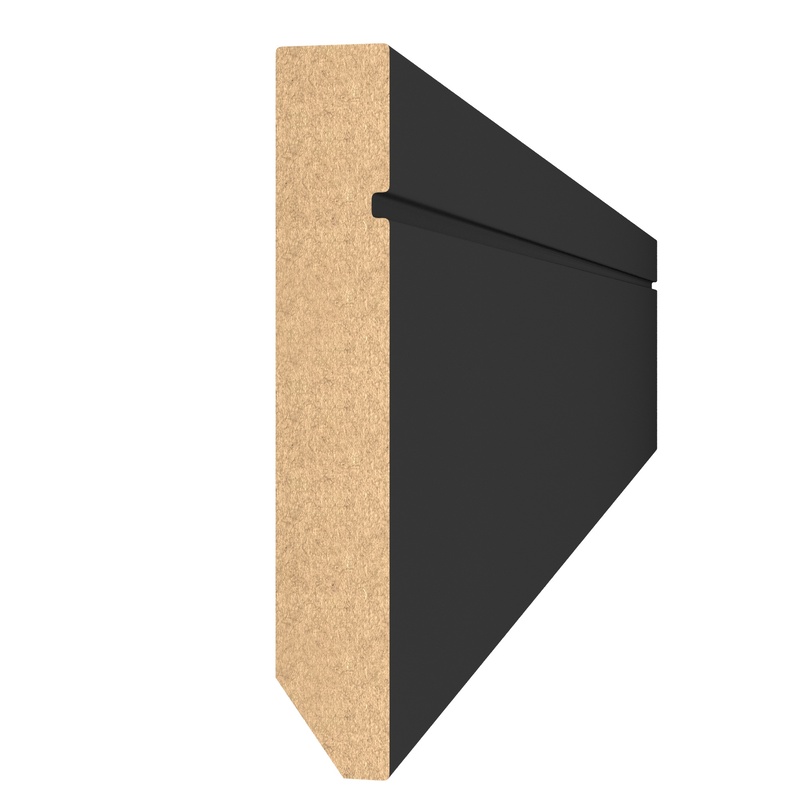 Плінтус MDF AGT SPR-7029 723 Чорний шовк Soft Touch 2800х100х16 мм (уп.6 шт.)