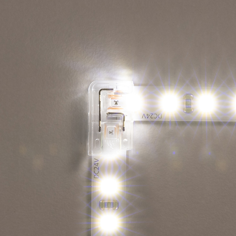 Кутовий з'єднувач SMD/COB 8 mm, проколювального типу