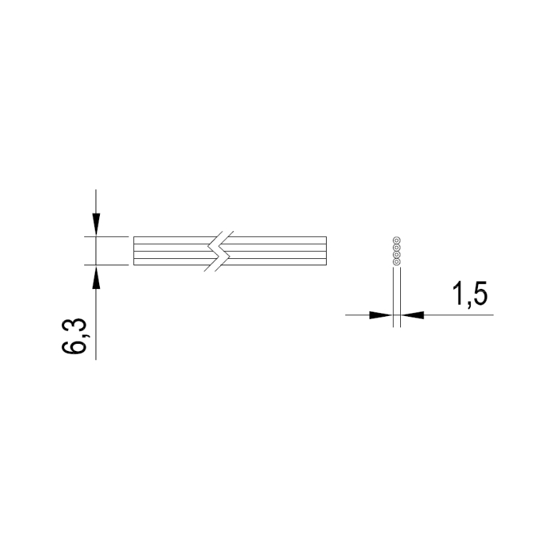 Провід мідний ШВП 4×0.34 mm