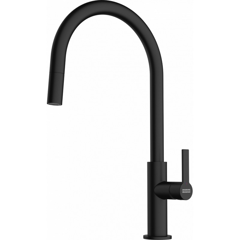 Змішувач Maris Slim J Pull Down змішувач з витяжним виливом, чорний матовий Franke (115.0728.389)