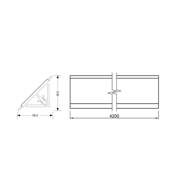 Бортик 114 8685 Білий сніг 4,2м Rehau