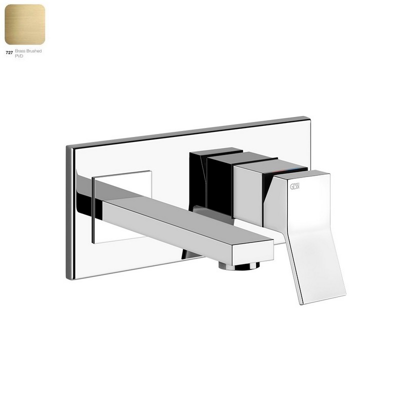 Змішувач для умивальника Gessi Rettangolo K короткий вилив Brushed Brass PVD (53089727) Gessi Змішувач для умивальника Gessi Rettangolo K короткий вилив Brushed Brass PVD (53089727) Gessi