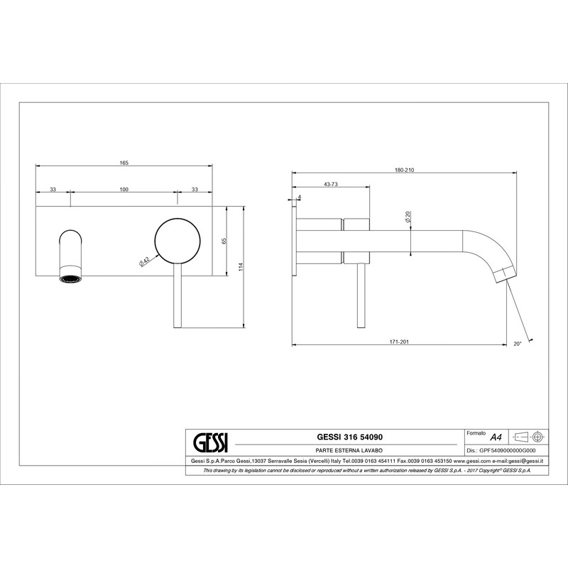 Змішувач для умивальника (зовнішня частина) Gessi 316 Black Metal Brushed PVD (54090-707) Gessi Змішувач для умивальника (зовнішня частина) Gessi 316 Black Metal Brushed PVD (54090-707) Gessi