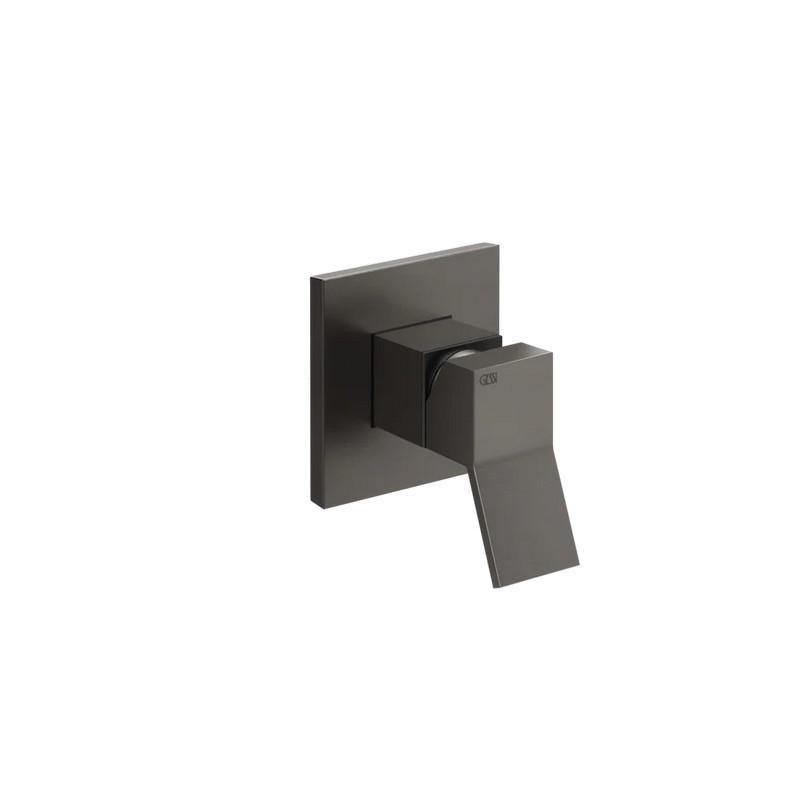Змішувач для умивальника Gessi Rettangolo K на 1 вихід зовнішня частина Black Metal Brushed PVD (53109707) Gessi